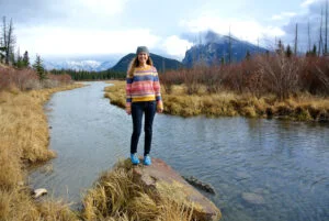 Meet your host Jemima: Rundle Mountain creek canada